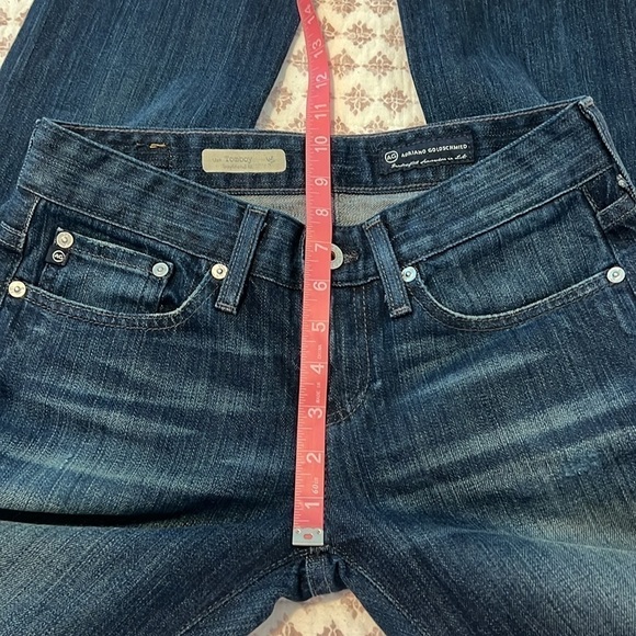 AG Adriano Goldschmied Tomboy Boyfriend Fit Dark Wash Blue Denim Jeans Size 24 - Picture 13 of 14